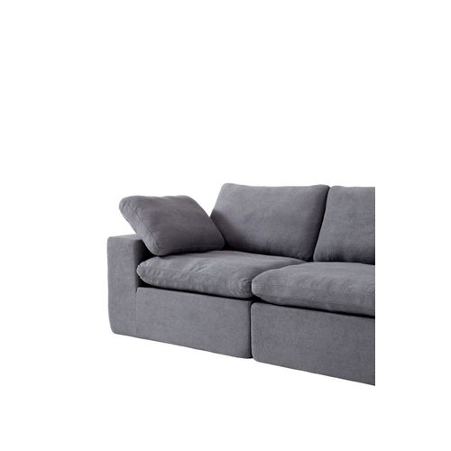 Canapé Modulable En Tissu - Gris