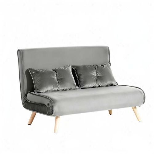 Canapé Convertible - Dossier Réglable - Gris