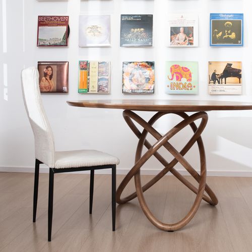 Lot De 4 Chaises Confortables - Dossier Haut, Siège Rembourré - Structure Métal - Multi-usage