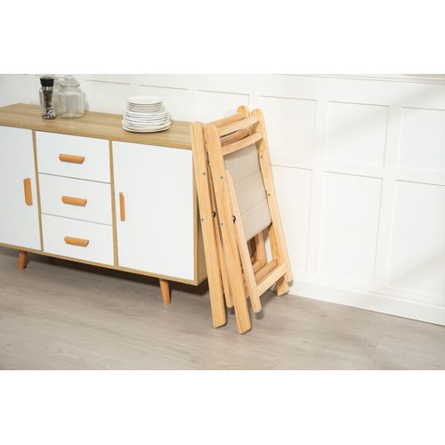 Chaise Pliante En Bois Massif - Design Épuré Et Durable - Pour Maison Et Bureau