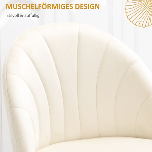 Lot De 2 Chaises - Velours Crème, Structure Acier - Confort Assuré