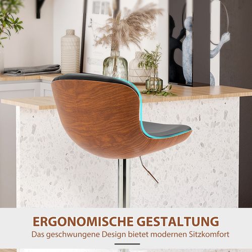 2 Tabourets De Bar Ergonomiques - Hauteur Réglable 85-106 Cm - Idéal Cuisine