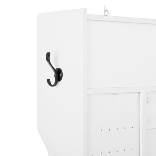 Vestiaire De Rangement - 6 Cintres, 1 Porte, 4 Casiers - Blanc,Mettre dans vestiaires