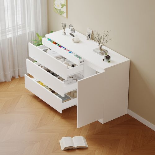 Commode De Tête De Lit - Rangement Dissimulé, Compartiments Secrets - Pour Chambre