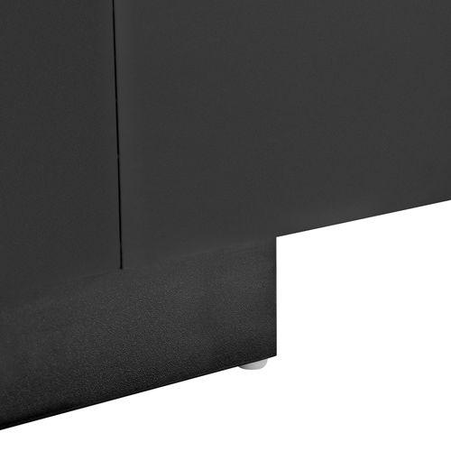 Table Basse LED Extensible - 16 Couleurs, Plateau Noir, Rangement Caché