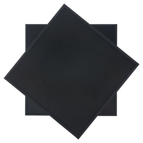 Table Basse Fonctionnelle à Plateau Rotatif 360° - 2 Étagères Et Rangement - Noir - 60x60x38 Cm