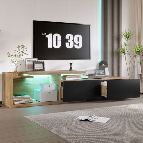 Meuble TV Modulaire Et Extensible - Avec LED Et Module Mobile - Jusqu'à 2 M De Longueur