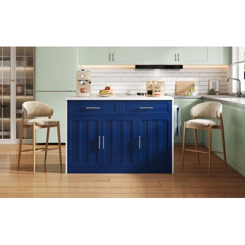 Buffet De Cuisine 120 Cm Avec Prises/usb - Étagères Réglables, Style Bar - Fonctionnel