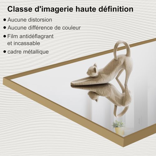 Miroir Sur Pied (177 X 77 Cm) à Poser Au Sol, à Incliner Ou à Accrocher,cadre Doré