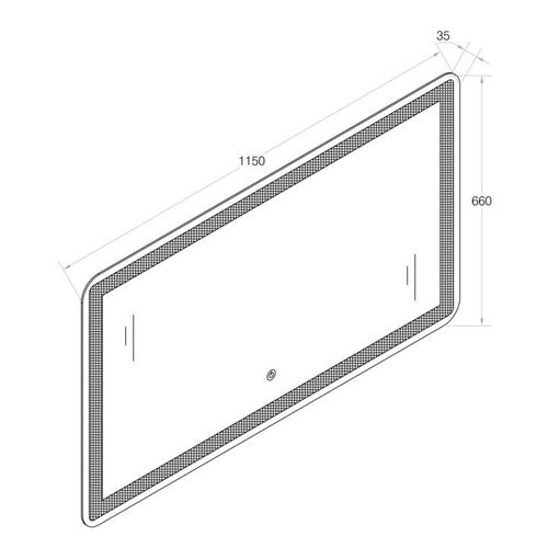 Miroir Salle De Bain LED Tactile 115 Cm