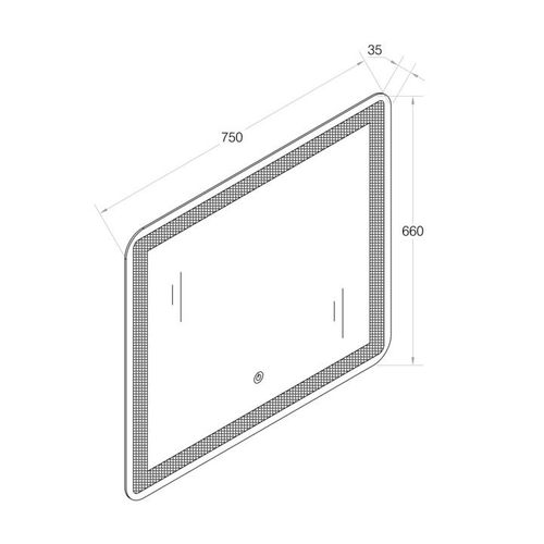 Miroir Salle De Bain LED Tactile 75 Cm