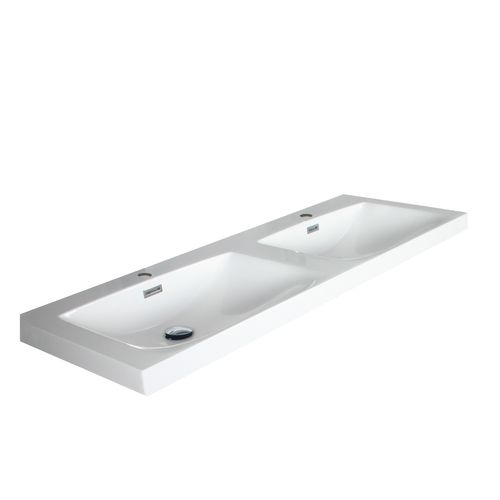 Meuble Double Vasque 120 Cm Chêne Californien Gris Aquasun