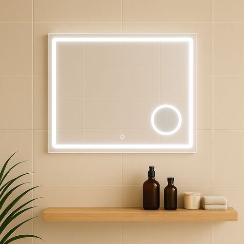 Miroir Salle De Bain LED Avec Zoom 75 Cm