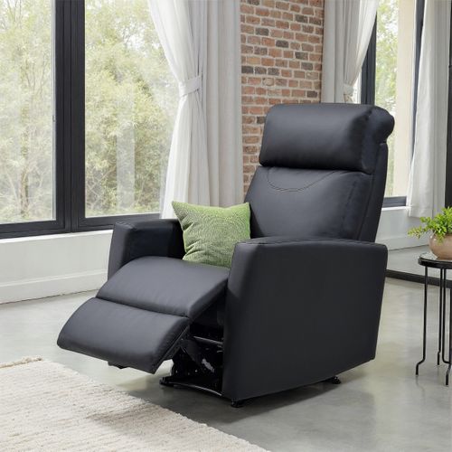 Fauteuil relax manuel MOTION II PU noir