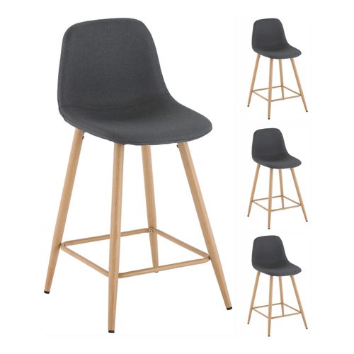 Tabouret de bar H. 63 cm LYNETTE Vert kaki