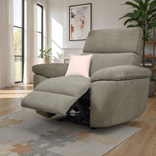 Fauteuil relax électrique ORION tissu marron