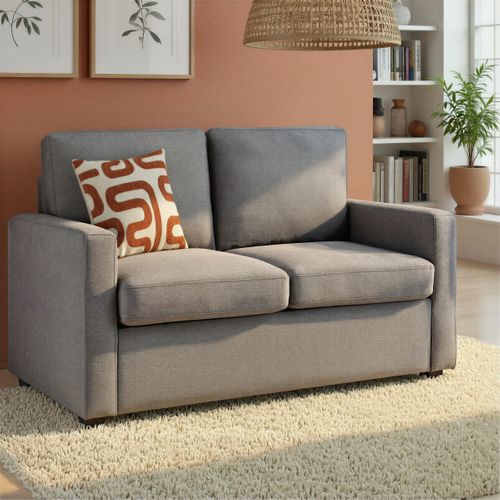 Canapé convertible 2 places EASY Tissu gris