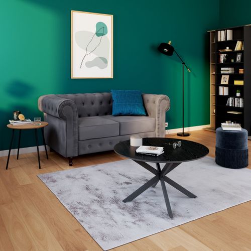 Table basse ronde AVA noire