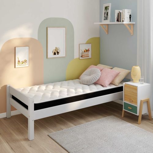 Lit 90x190 cm BLOOM Blanc