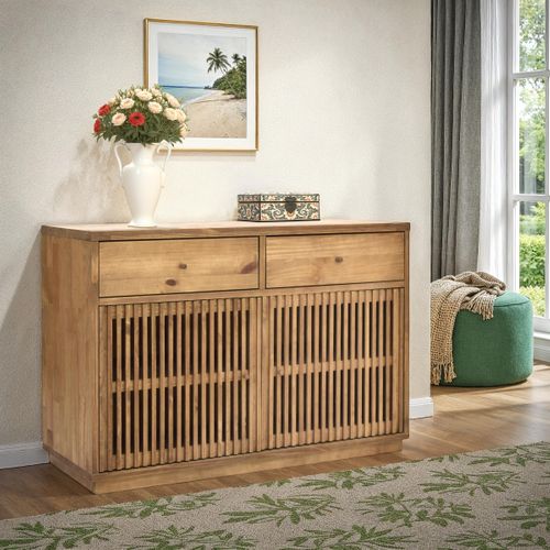 Buffet 2 portes/ 2 tiroirs EQUATORIA bois massif