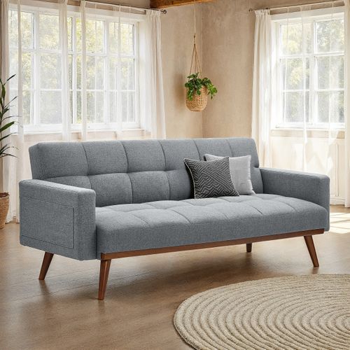 Canapé convertible 3 places LEWIS gris foncé