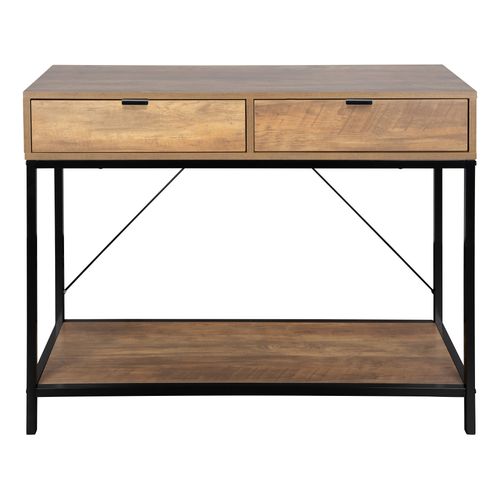 Console EVERGREEN 3 imitation chêne foncé et noir