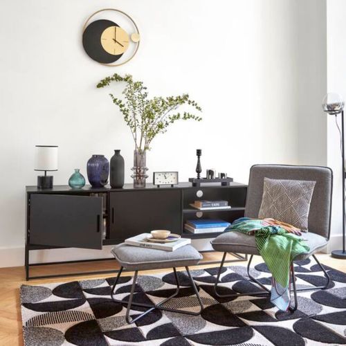 Meuble TV noir mat  FINLEY