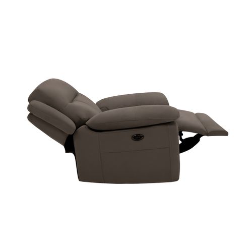 Fauteuil relax électrique CURTISS III tissu marron