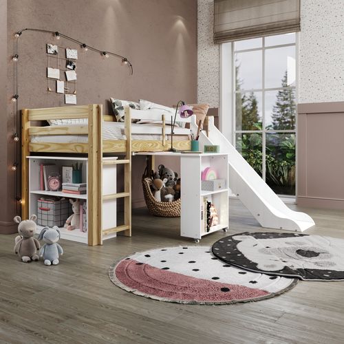 Option toboggan lit mi haut BLOOM Blanc