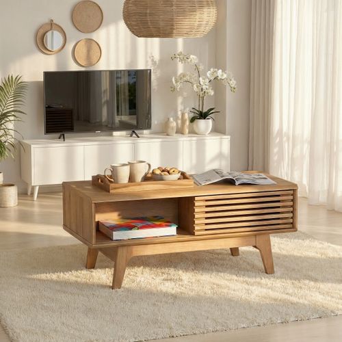 Table basse BAYA Imitation chêne