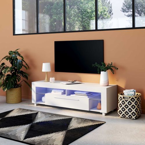 Meuble TV L. 153 cm GOAL Blanc