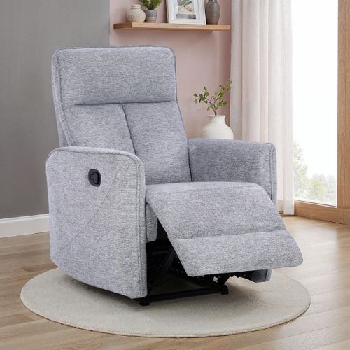 Fauteuil relax manuel JOY tissu gris