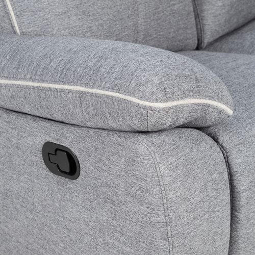 Canapé 2 places relax manuel CONRAD tissu gris