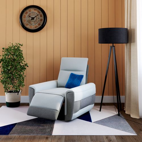 Fauteuil relax électrique LAZY Tissu Gris Clair