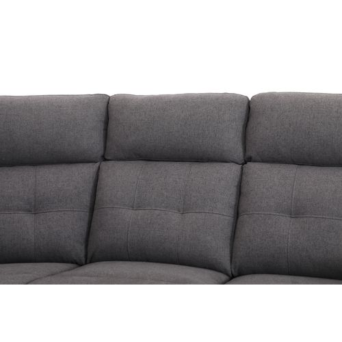 Canapé d'angle relax GASPARD tissu gris