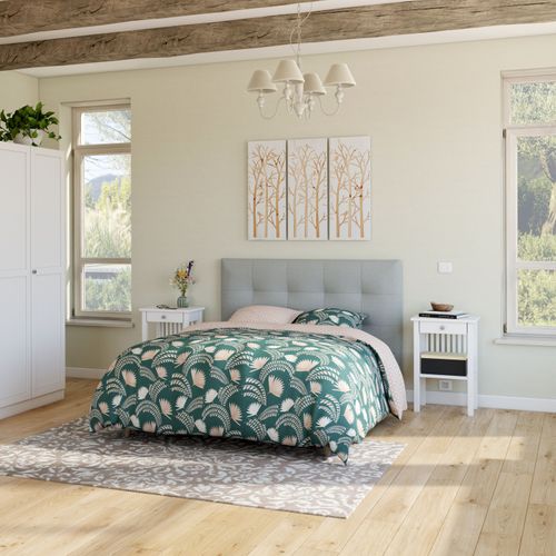 Chevet 1 tiroirs H. 70 cm MADISON blanc