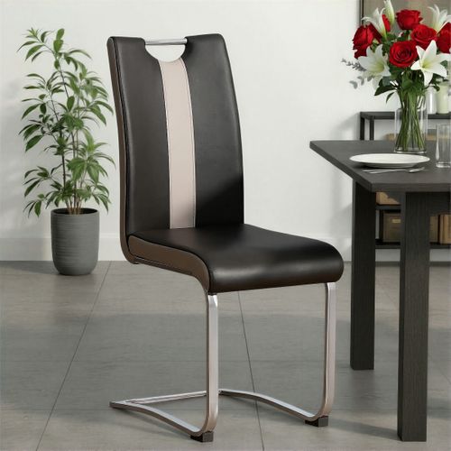 Lot de 2 chaises SNOW 4 noir et grise