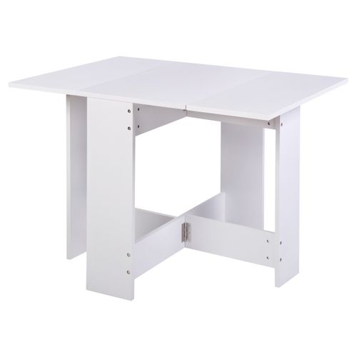 Table pliable extensible jusqu'à 104.5cm DARA blanche
