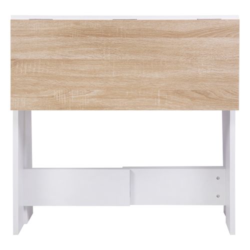 Table pliable DARA imitation chêne et blanc