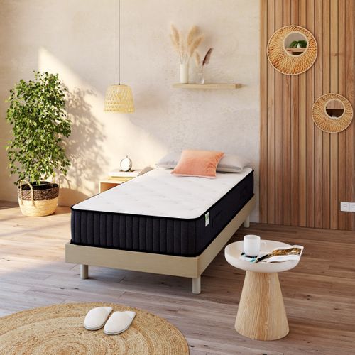Matelas ressorts 90x190 cm avec 2 cm de mémoire de forme SENZA ép.25 cm