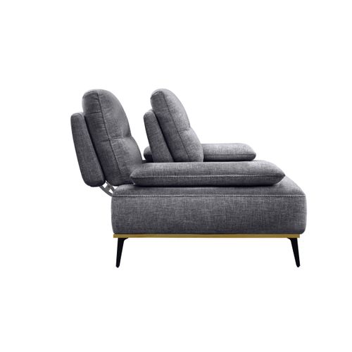 Canapé 3 places HUDSON tissu gris