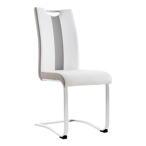 Lot de 2 chaises SNOW blanche et grise