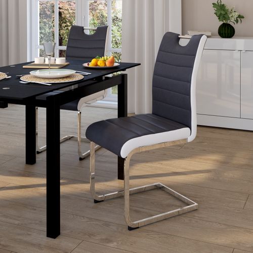 Lot de 2 chaises TWIZY noire et blanche