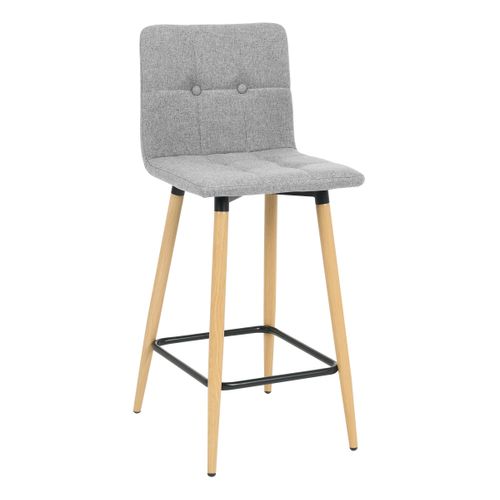 Lot de 2 tabourets de bar H. 63 cm MEVIK Gris clair