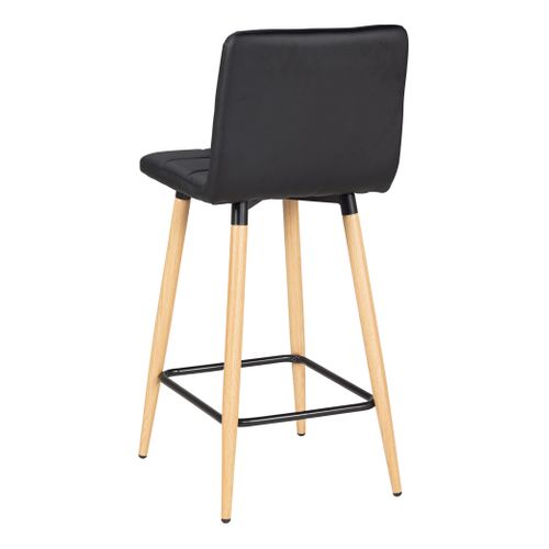 Lot de 2 tabourets de bar H.63 cm MEVIK noir