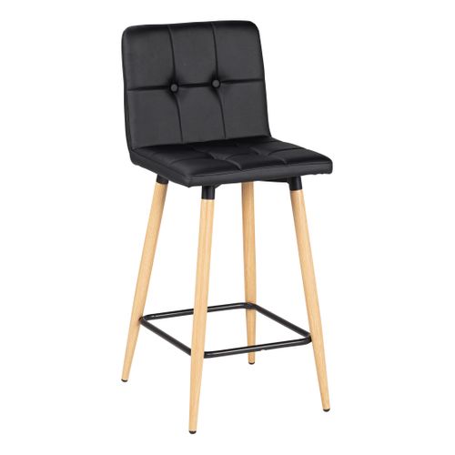 Lot de 2 tabourets de bar H.63 cm MEVIK noir