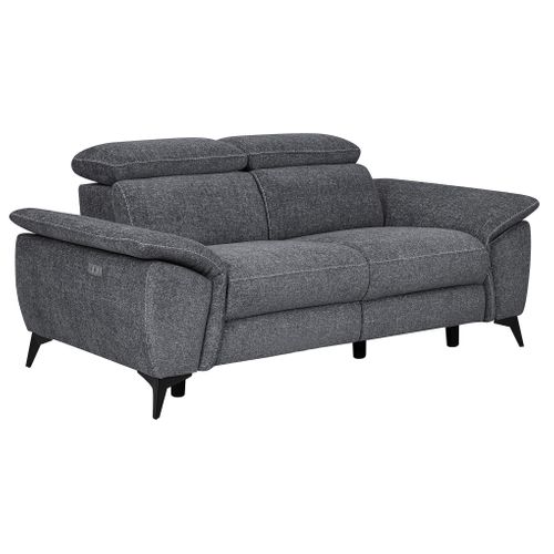 Canapé 2 places relax Newport III tissu gris foncé