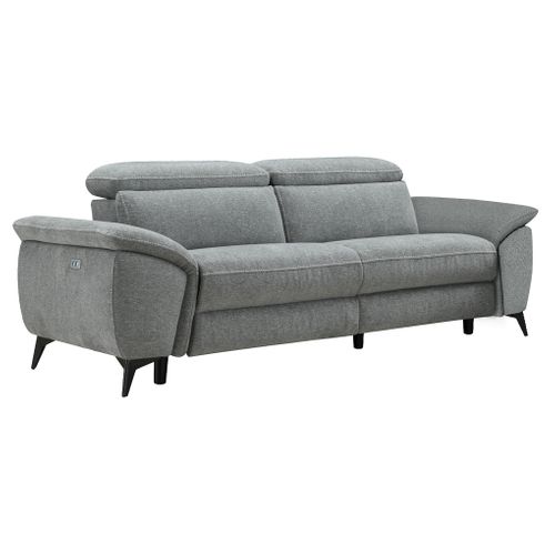 Canapé 2 places relax Newport III tissu gris clair