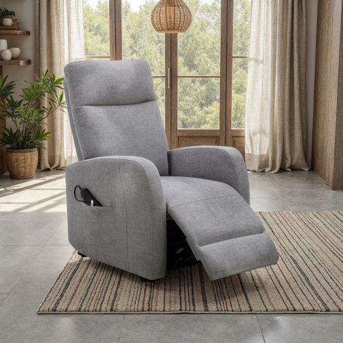 Fauteuil releveur relax JOSH électrique tissu gris