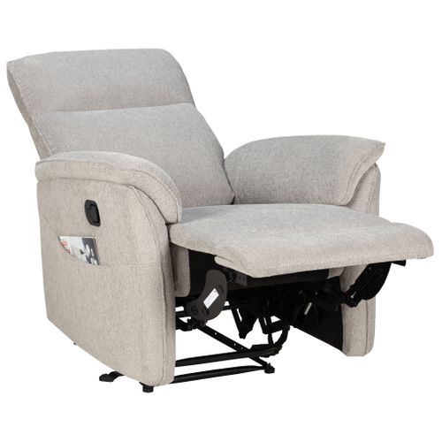 Fauteuil relax manuel MARLON tissu gris clair